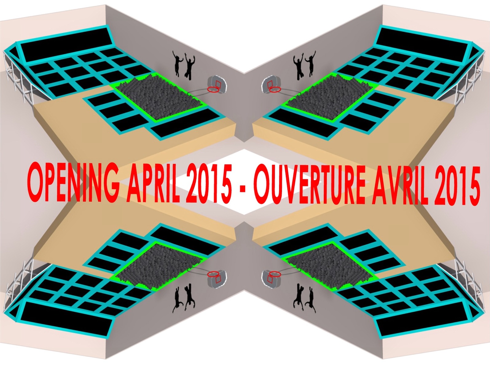 Indoor Trampoline Park In France Cournon D Auvergne Opens In April 2015 Hajump Trampolines